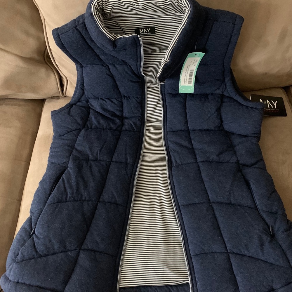 MARC New York Reversible Vest Medium BNWT blue